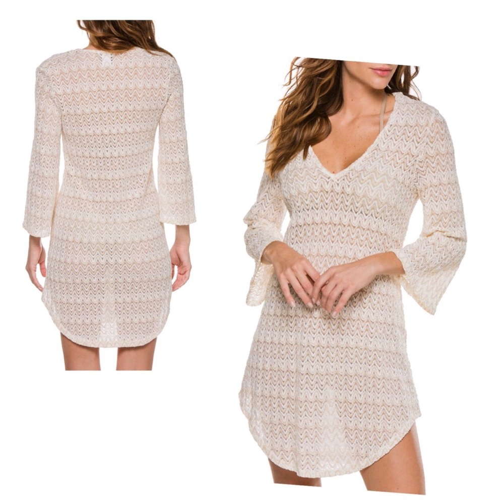 Metallic Crochet Cover up
